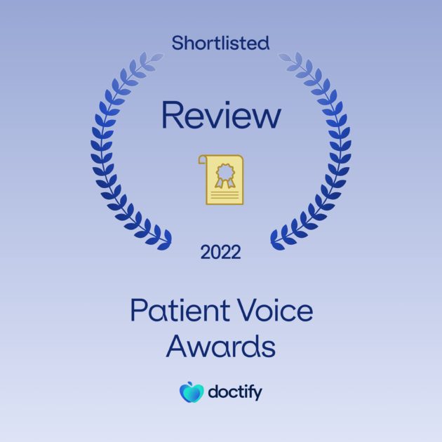 Shortlisted Doctify Review Award 2022